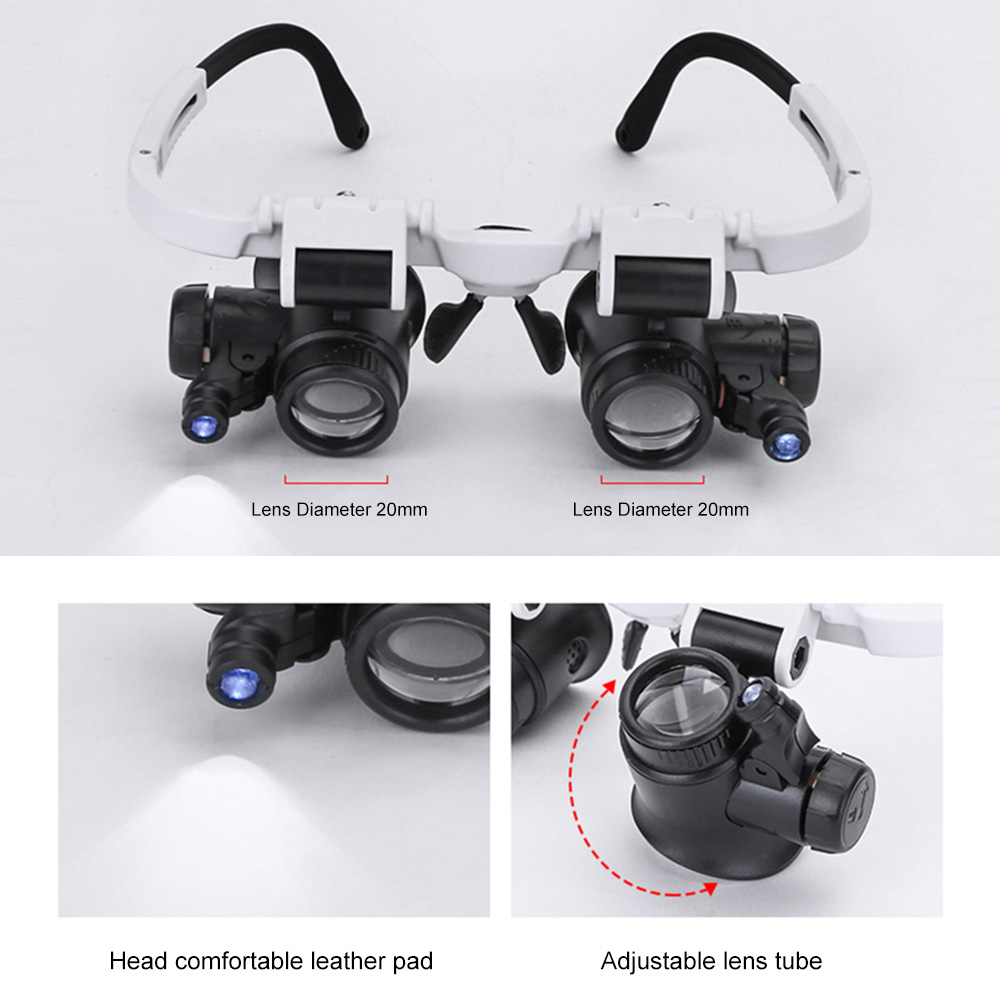 8X 15X 23X Lens 2XLED Watch Je - Electronics Repair Glasses incelemesi ve fiyatı