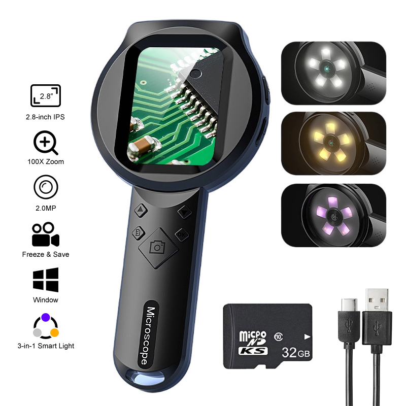 2.8'' IPS Digital Magnifier Fu - Electronics Repair Glasses incelemesi ve fiyatı
