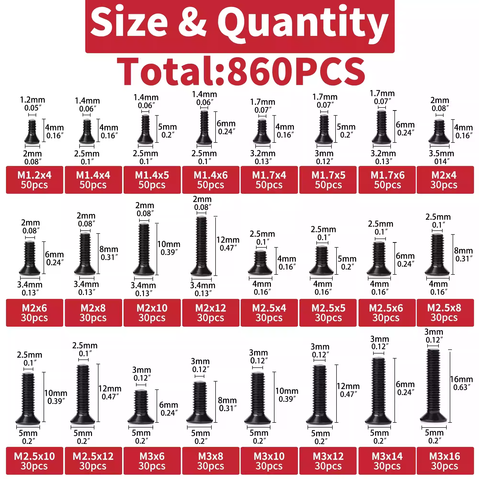 860PCS Small Screws Assortment - Electronics Repair Glasses incelemesi ve fiyatı